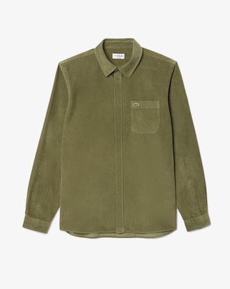 Regular Fit-Hemd aus Velours