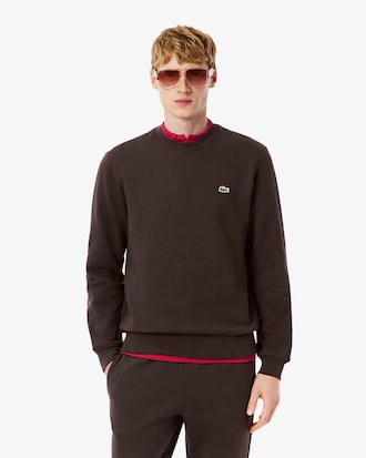 Sweatshirt aus Fleece mit Rundhalsausschnitt