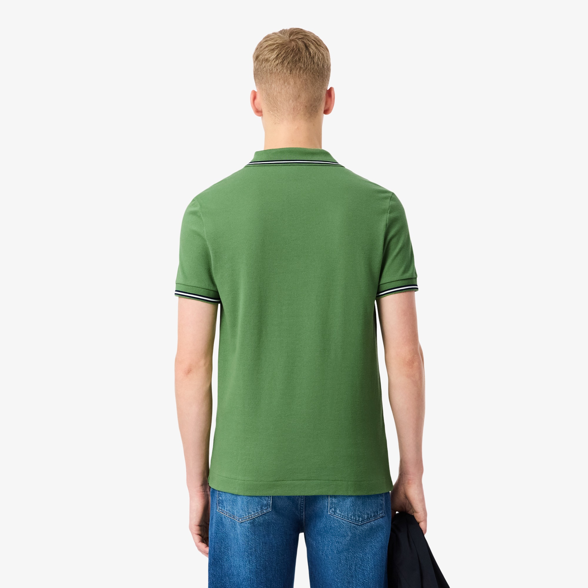 Thumbnail - Lacoste Regular Fit-Polohemd L.12.12 mit Akzent-Einfassung - Grün Size 6 - XL