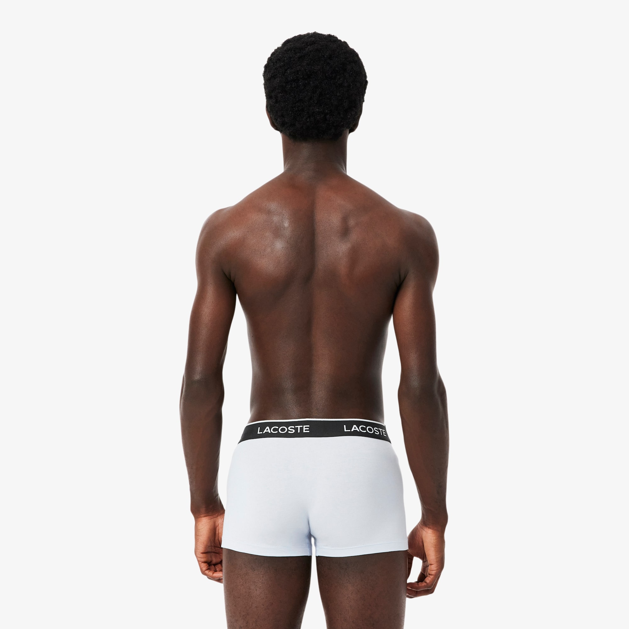 Thumbnail - Lacoste 3er-Pack Trunks aus Stretch-Baumwolle - Bleu Clair / Bleu Marine / Vert Size M