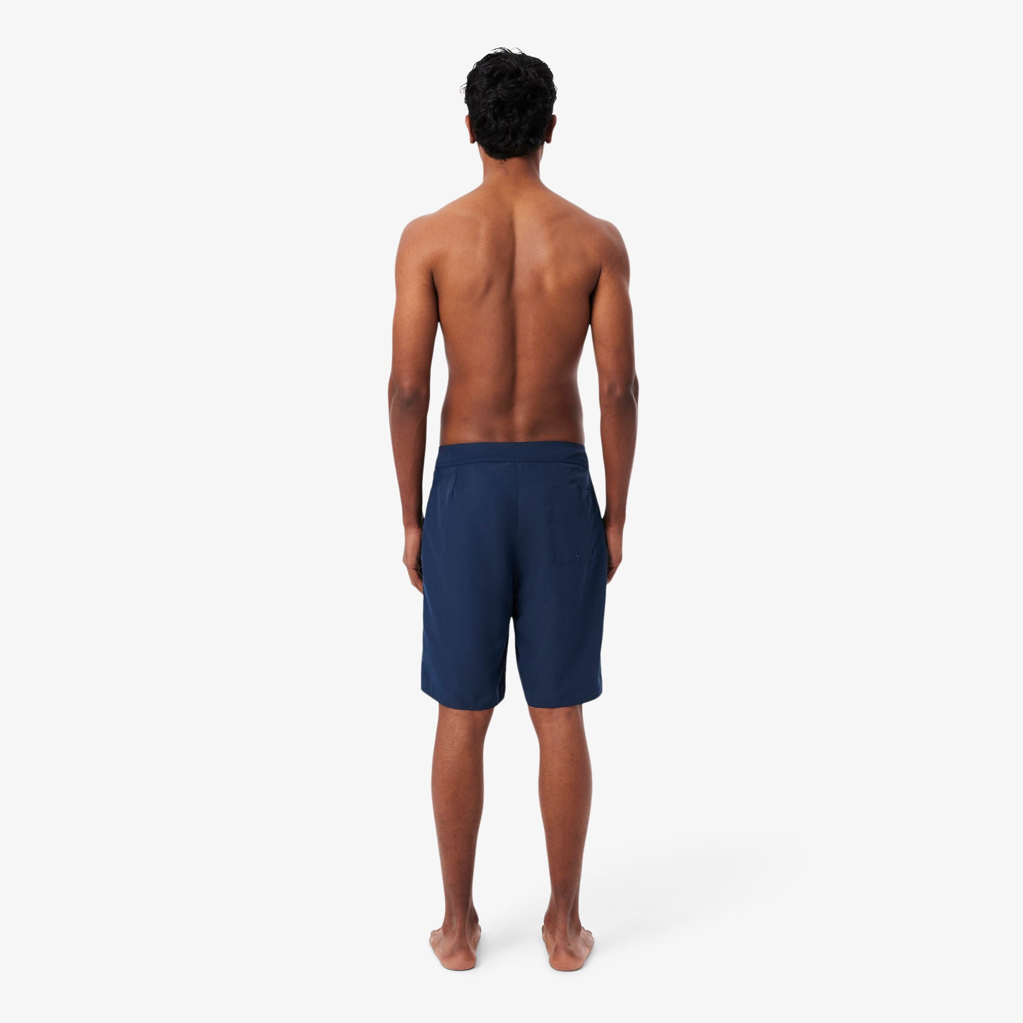 Thumbnail - Lacoste Lange Surfer-Badehose - Navy Blau Size 6 - XL