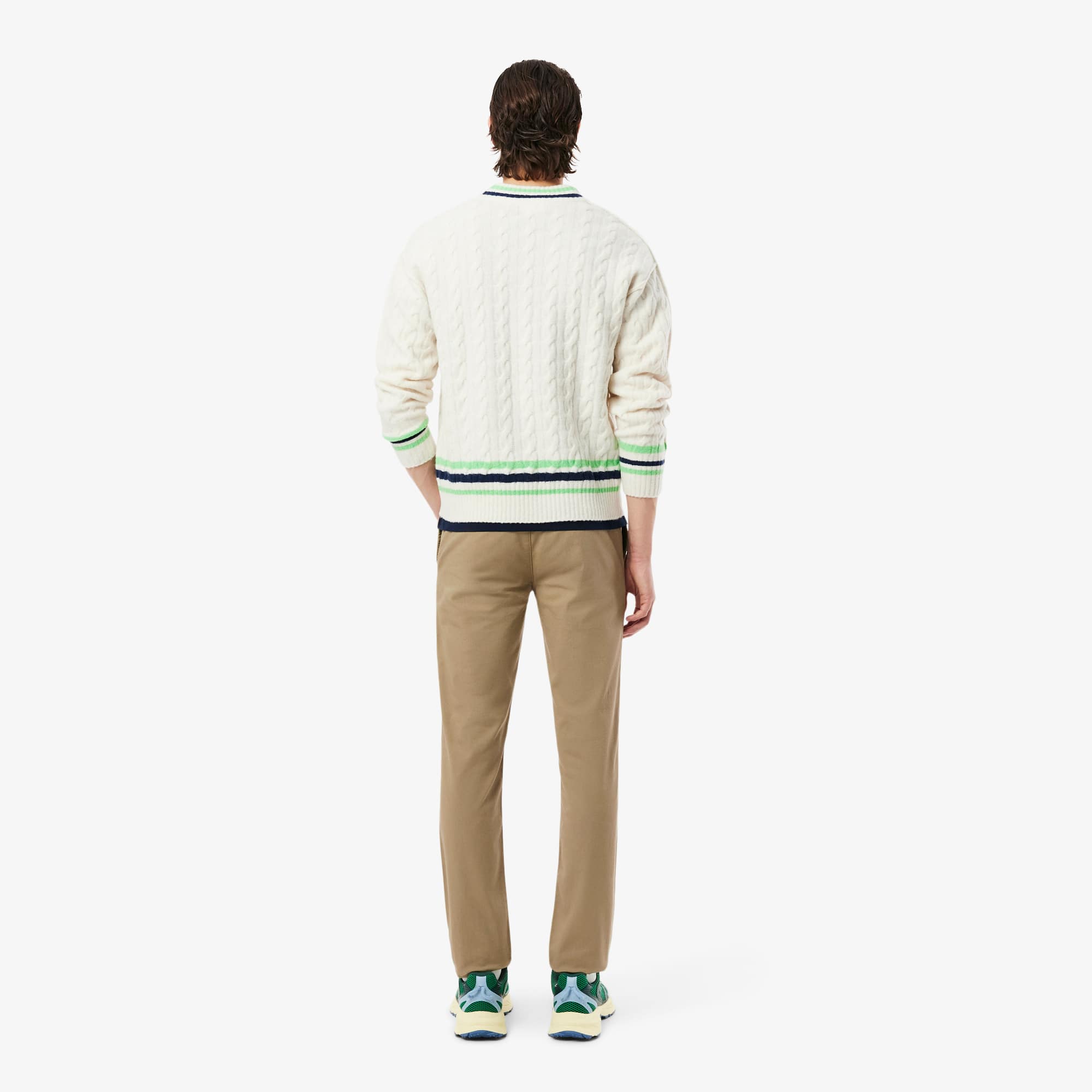 Thumbnail - Lacoste Slim Fit Chino-Hose aus Stretch-Baumwolle - Beige Size 38/32