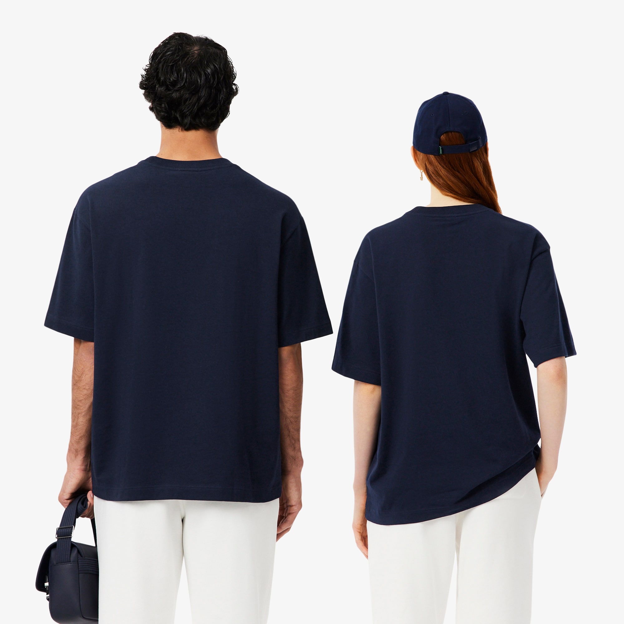 Thumbnail - Lacoste Loose Fit-T-Shirt aus schwerem Jersey - Navy Blau Size XXS