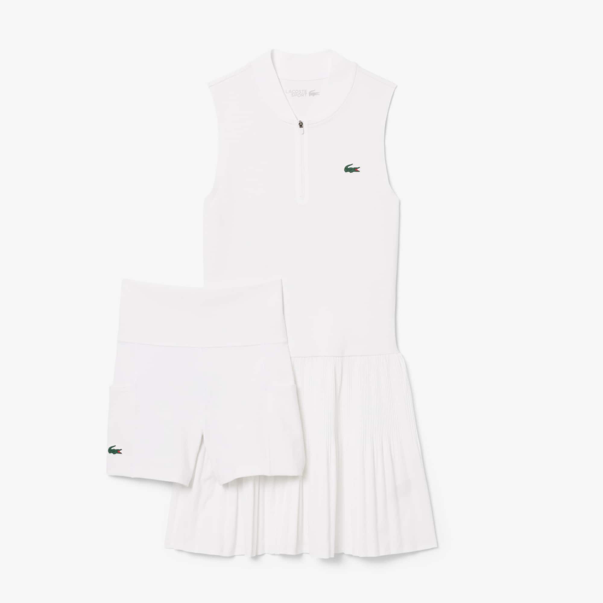 Thumbnail - Lacoste Gefüttertes Tenniskleid mit Ultra-Dry-Technologie - Weiß Size 44
