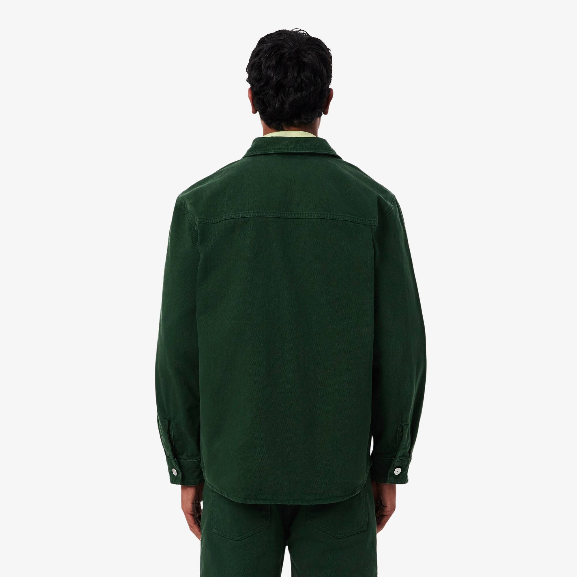 Thumbnail - Lacoste Oversized Denim-Overshirt - Grün Size 45