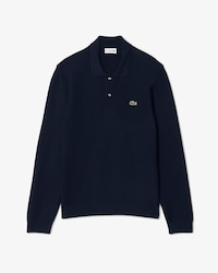 Classic Fit-Polohemd aus Strick mit langen &Auml;rmeln