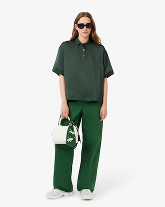 Seidiges Oversized-Polohemd