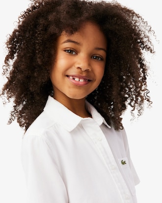 Hemdkleid aus Popeline mit Faltenrock