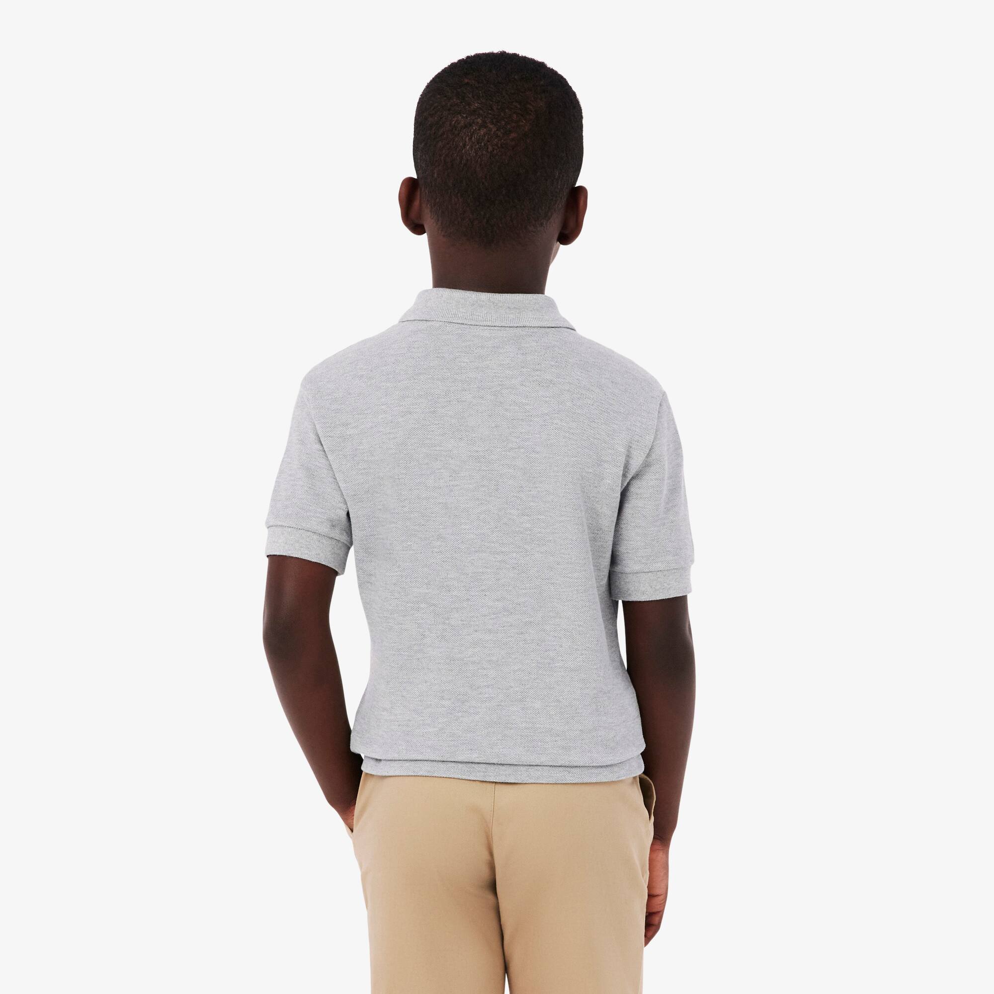 Thumbnail - Lacoste Polohemd aus Petit Piqué - Heidekraut Grau Size 11 - 14A