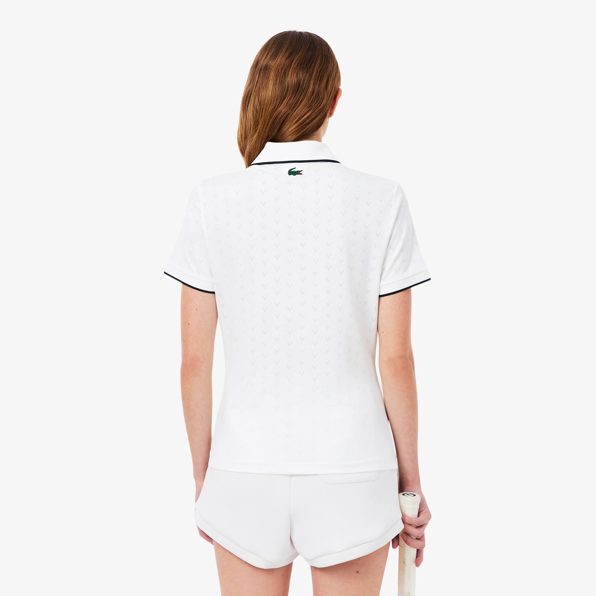 Thumbnail - Lacoste Polohemd Tennis Heritage aus Stretchmaterial mit Ultra-Dry-Technologie - Weiß Size 36