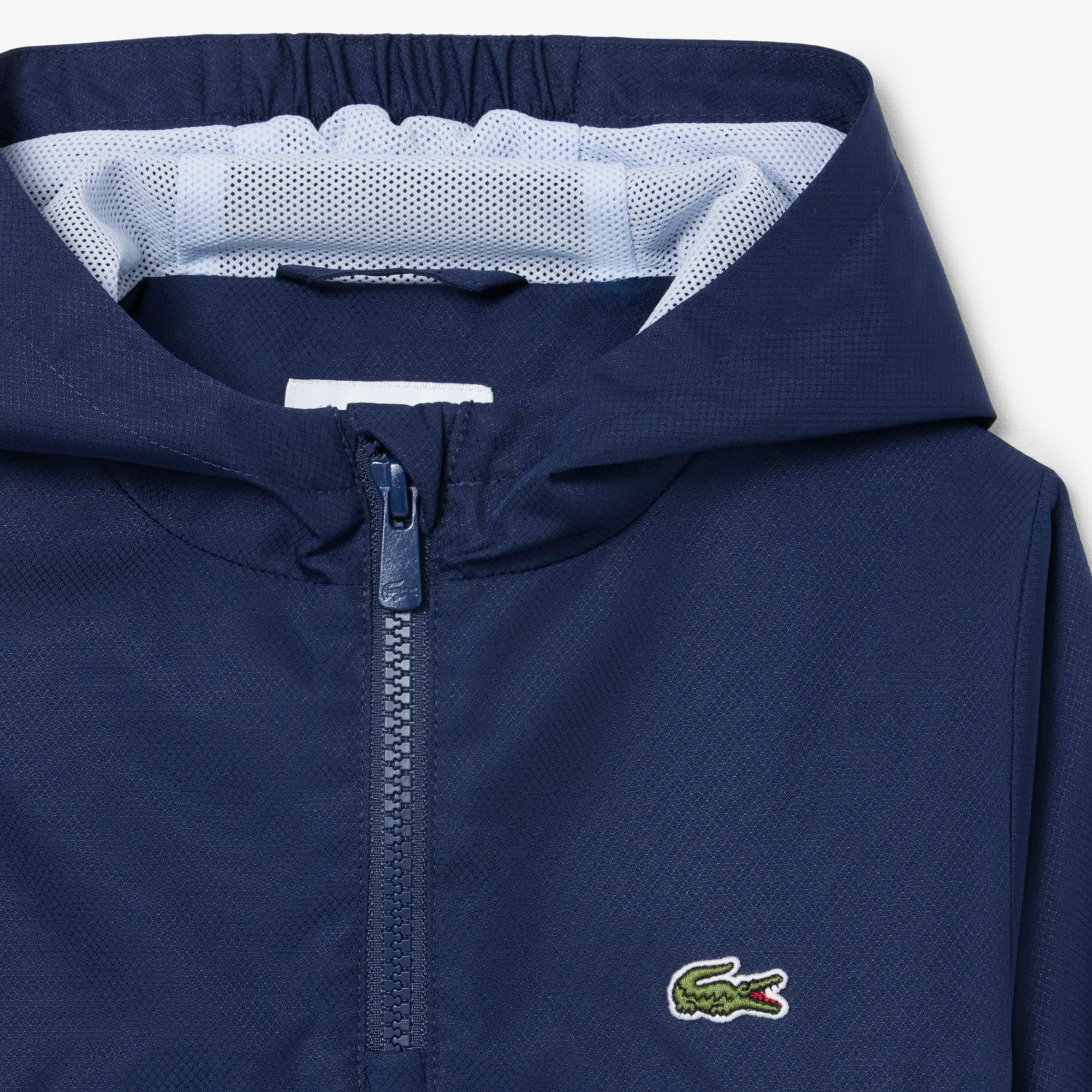 Thumbnail - Lacoste Windjacke aus Diamant-Taft mit Kapuze - Navy Blau Size 7 - 7A
