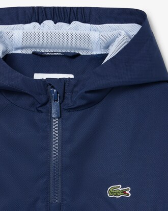 Windjacke aus Diamant-Taft mit Kapuze