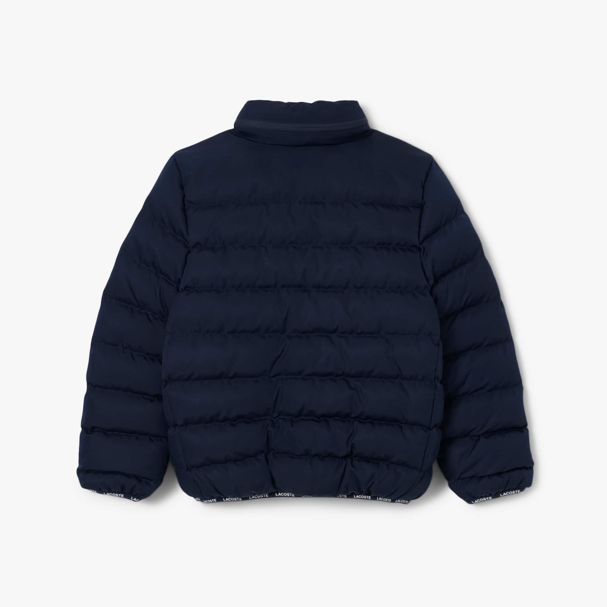 Thumbnail - Lacoste Puffer-Jacke aus Diamant-Taft mit Kapuze - Navy Blau Size 11 - 14A
