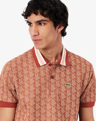 Classic Fit-Polohemd mit Monogramm aus Jacquard