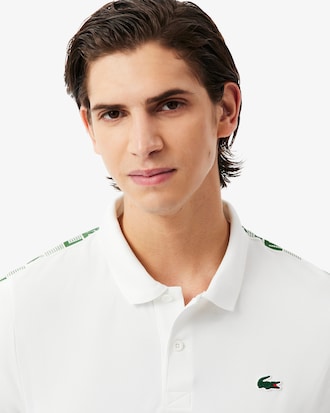 Tennis-Polohemd mit Branding-Streifen und Ultra-Dry-Technologie