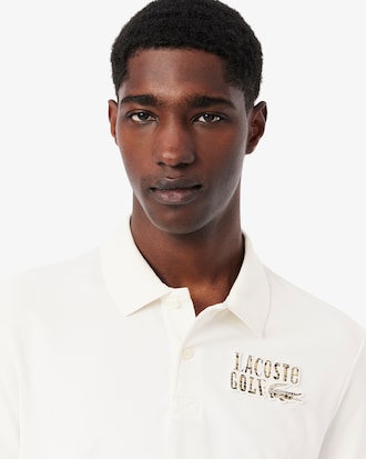 Golf-Polohemd aus Mini Piqué, Relaxed Fit