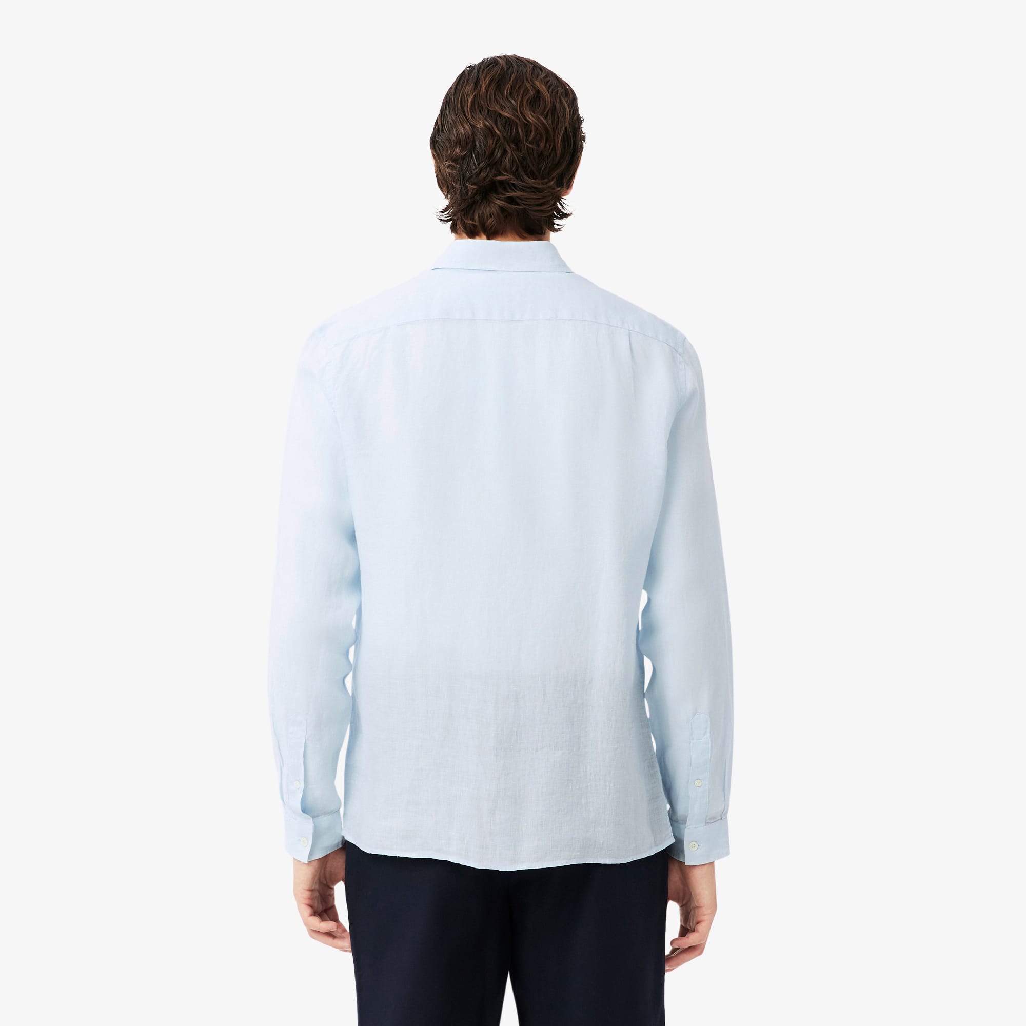 Thumbnail - Lacoste Regular Fit-Leinenhemd - Hellblau Size 45