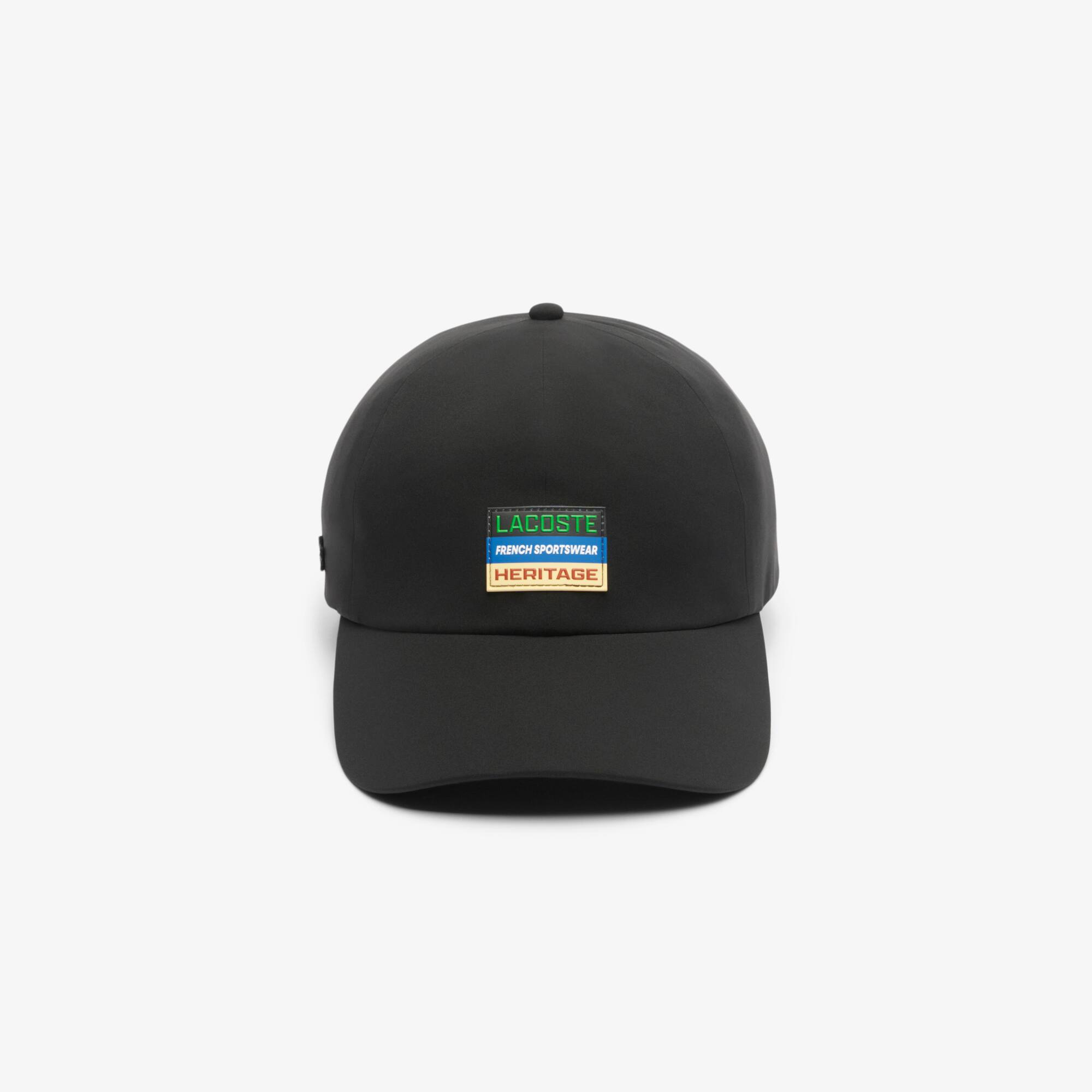 Thumbnail - Lacoste Wasserabweisende Cap mit Badge - Schwarz Size One Size