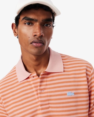Classic Fit-Polohemd mit strukturierten Streifen