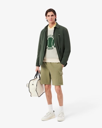 Cargo-Shorts aus Baumwollfleece