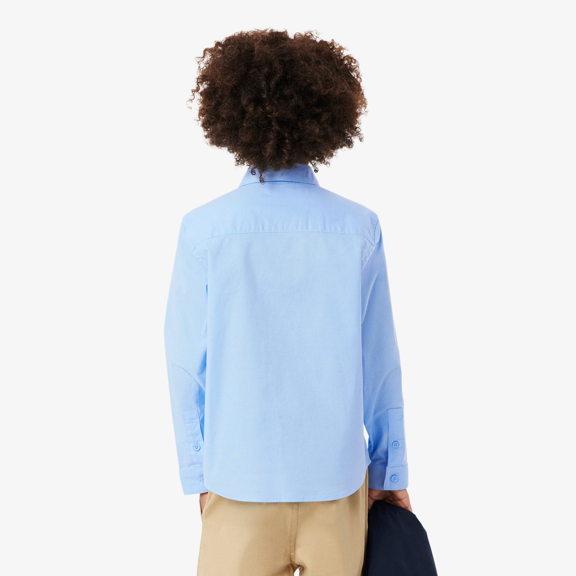 Thumbnail - Lacoste Hemd aus Baumwoll-Oxford mit Brusttasche - Pastellblau Size 10 - 12A