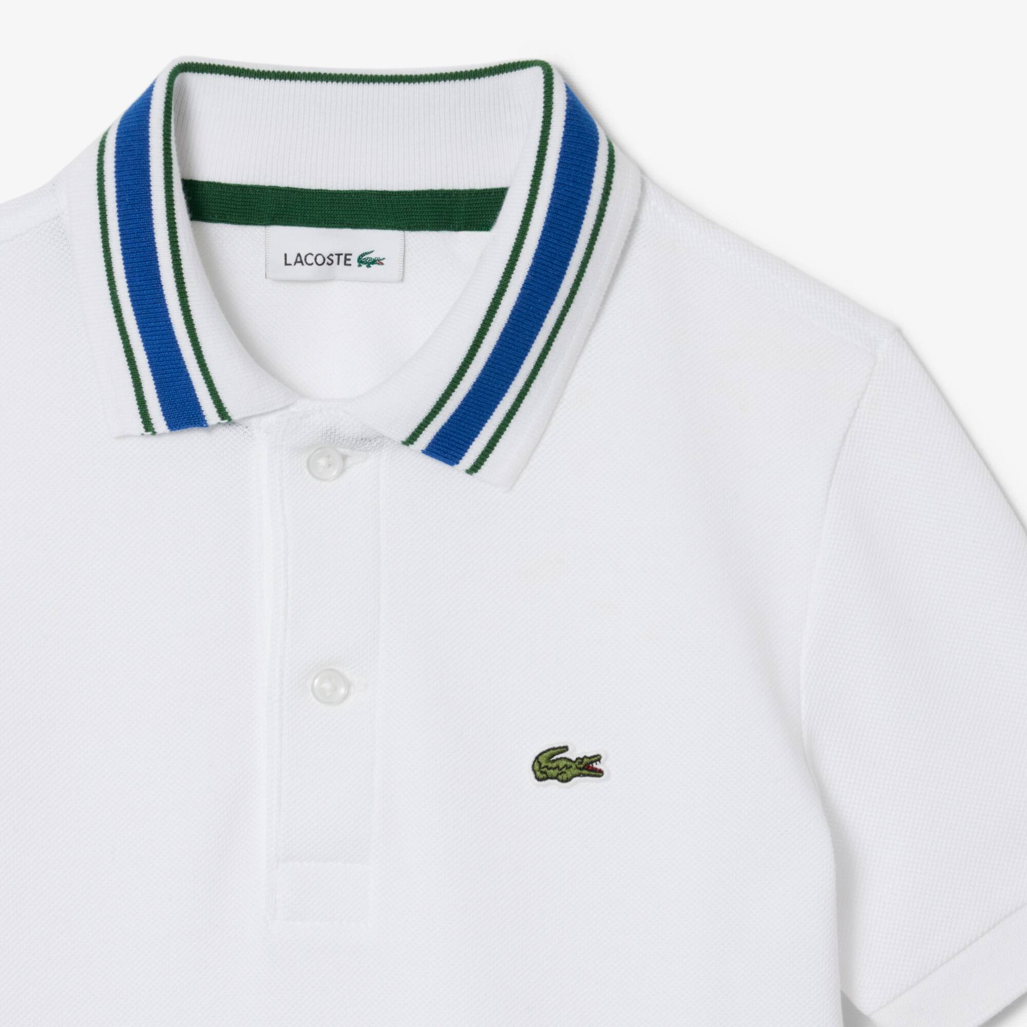 Thumbnail - Lacoste Polohemd aus Petit Piqué - Weiß Size 8 - 8A