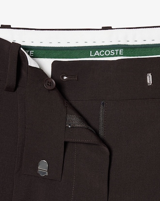 &Uuml;bergro&szlig;e Bermudashorts mit Falten aus Wollmischgewebe