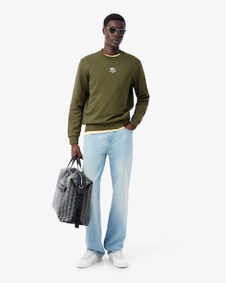 Sweatshirt aus Fleece mit Print