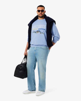 Sweatshirt aus Fleece mit Stickmotiv