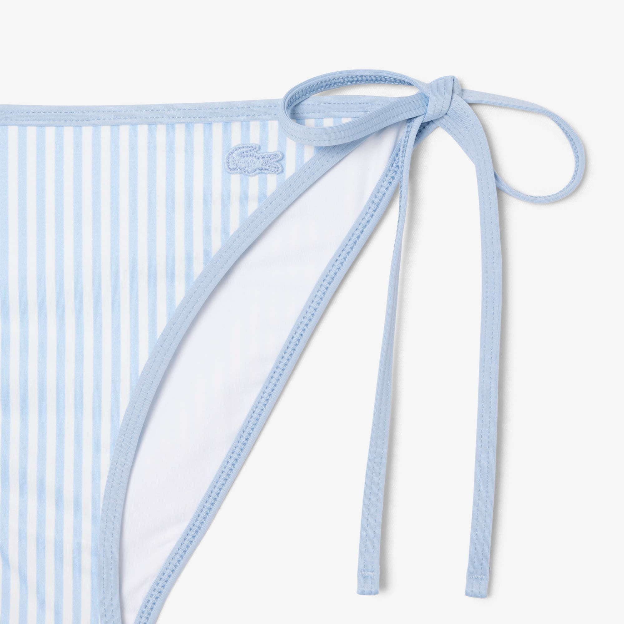 Thumbnail - Lacoste Bikini-Höschen - Hellblau / Weiß Size 42