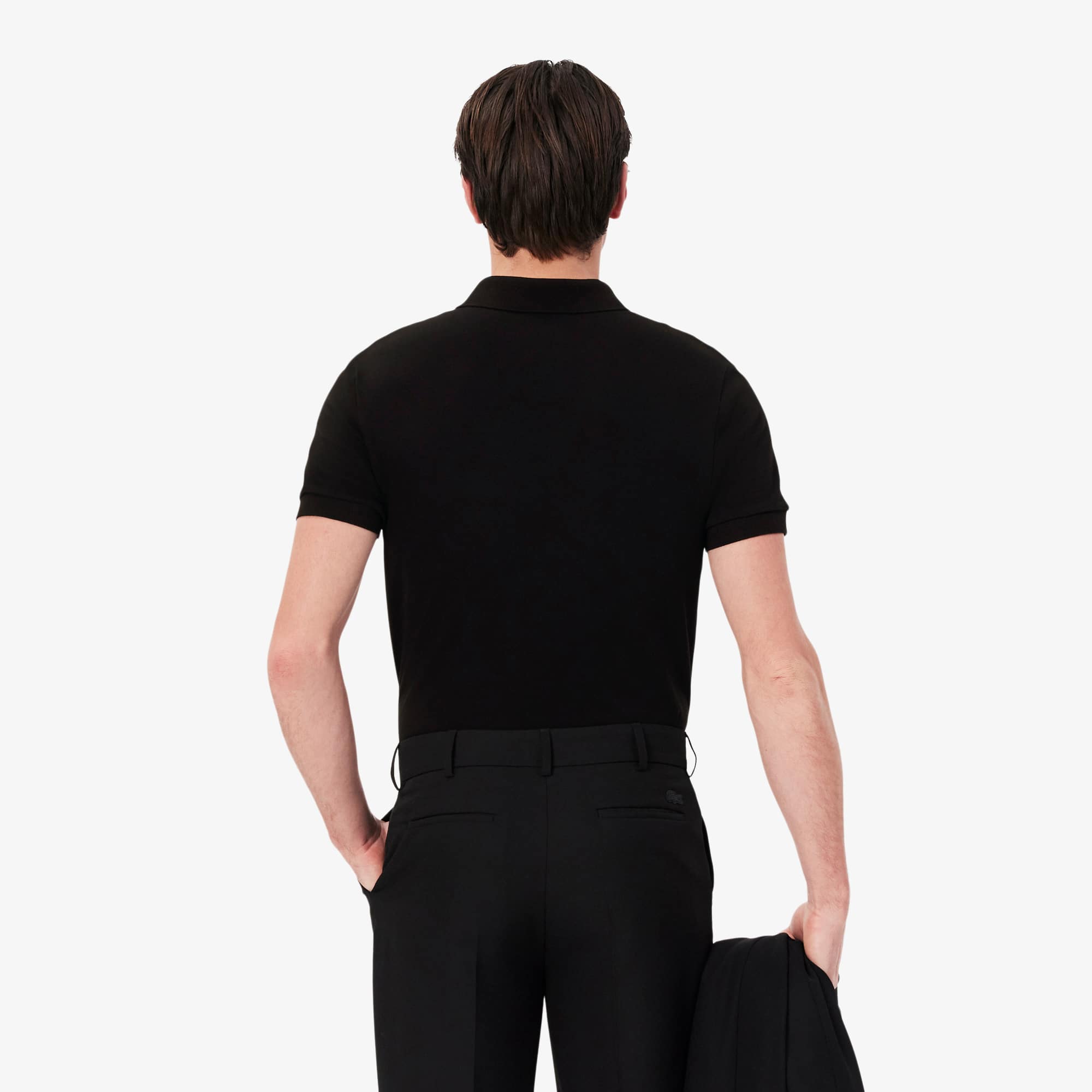Thumbnail - Lacoste Regular Fit-Polohemd Paris aus Stretch-Piqué - Schwarz Size S