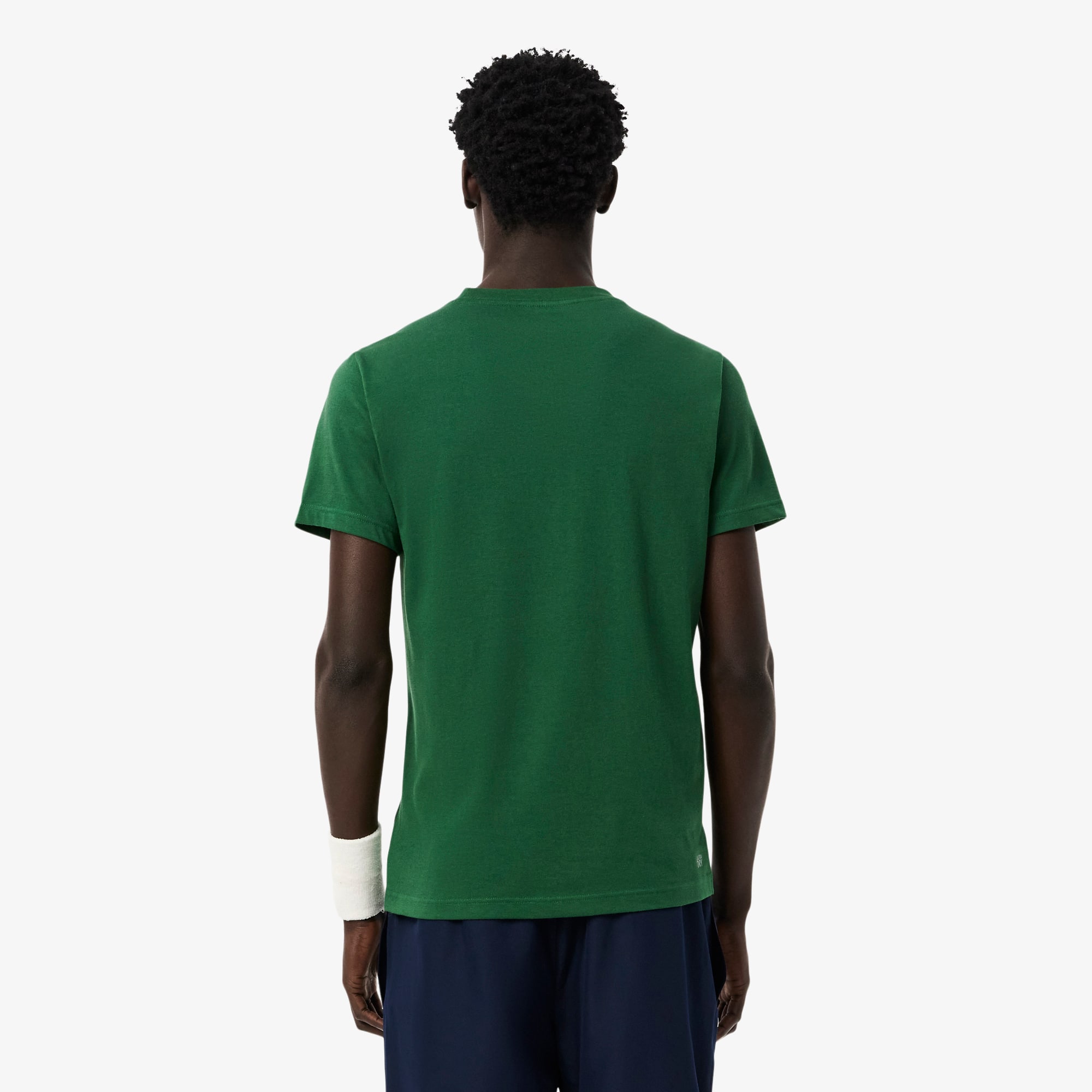 Thumbnail - Lacoste Sport-T-Shirt mit XXL-Logo und Ultra Dry-Technologie - Grün / Weiß Size S