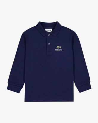 Polohemd Lacoste x Lamarel aus Petit Piqu&eacute; mit langen &Auml;rmeln