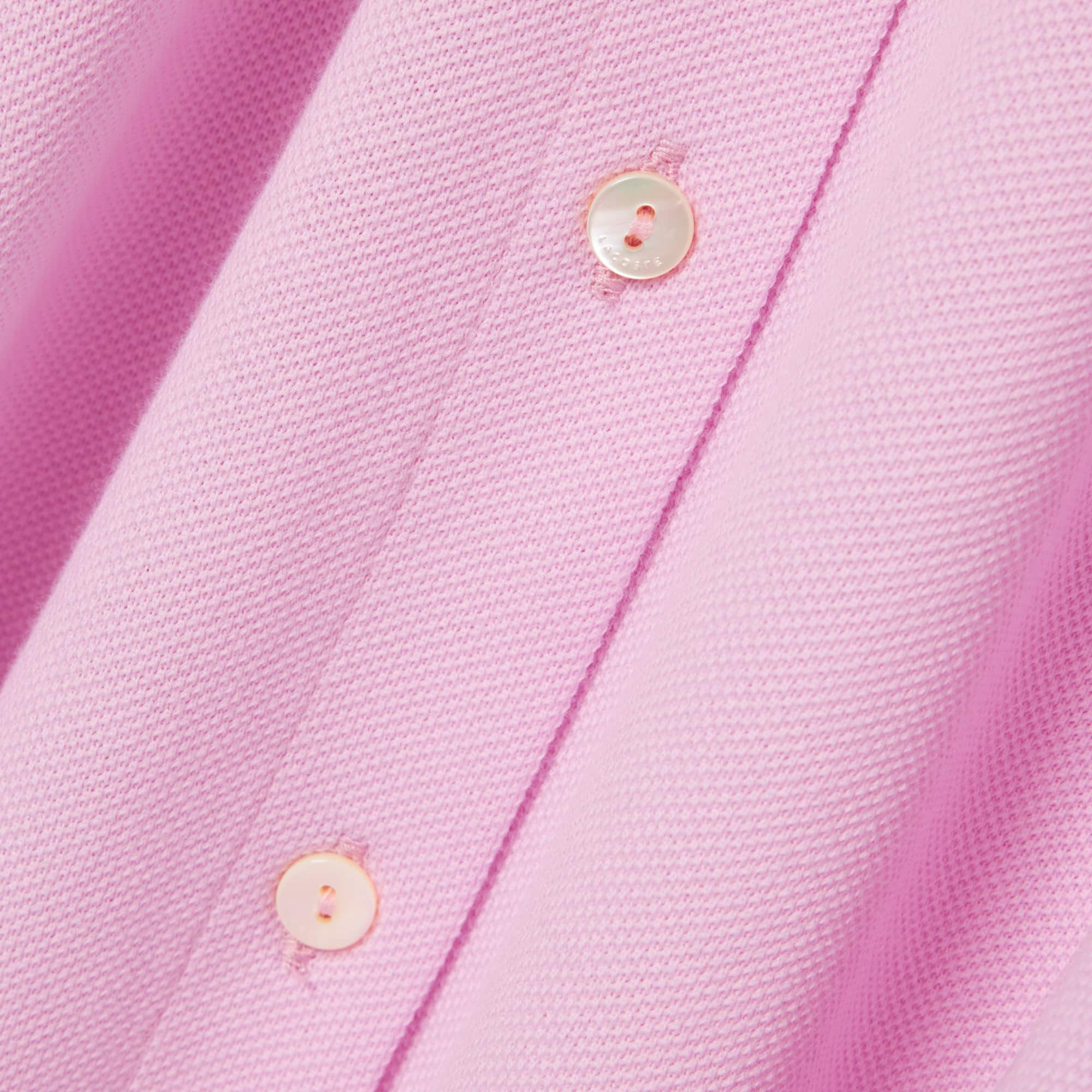 Thumbnail - Lacoste Flared-Polokleid aus Mini-Piqué - Rosa Size 36