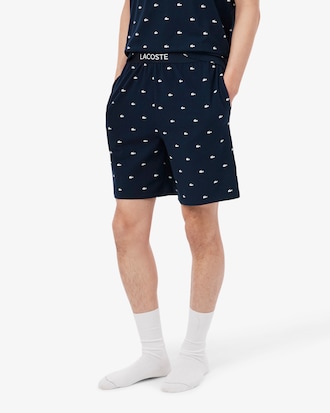 Straight Fit-Pyjamashorts mit Druck
