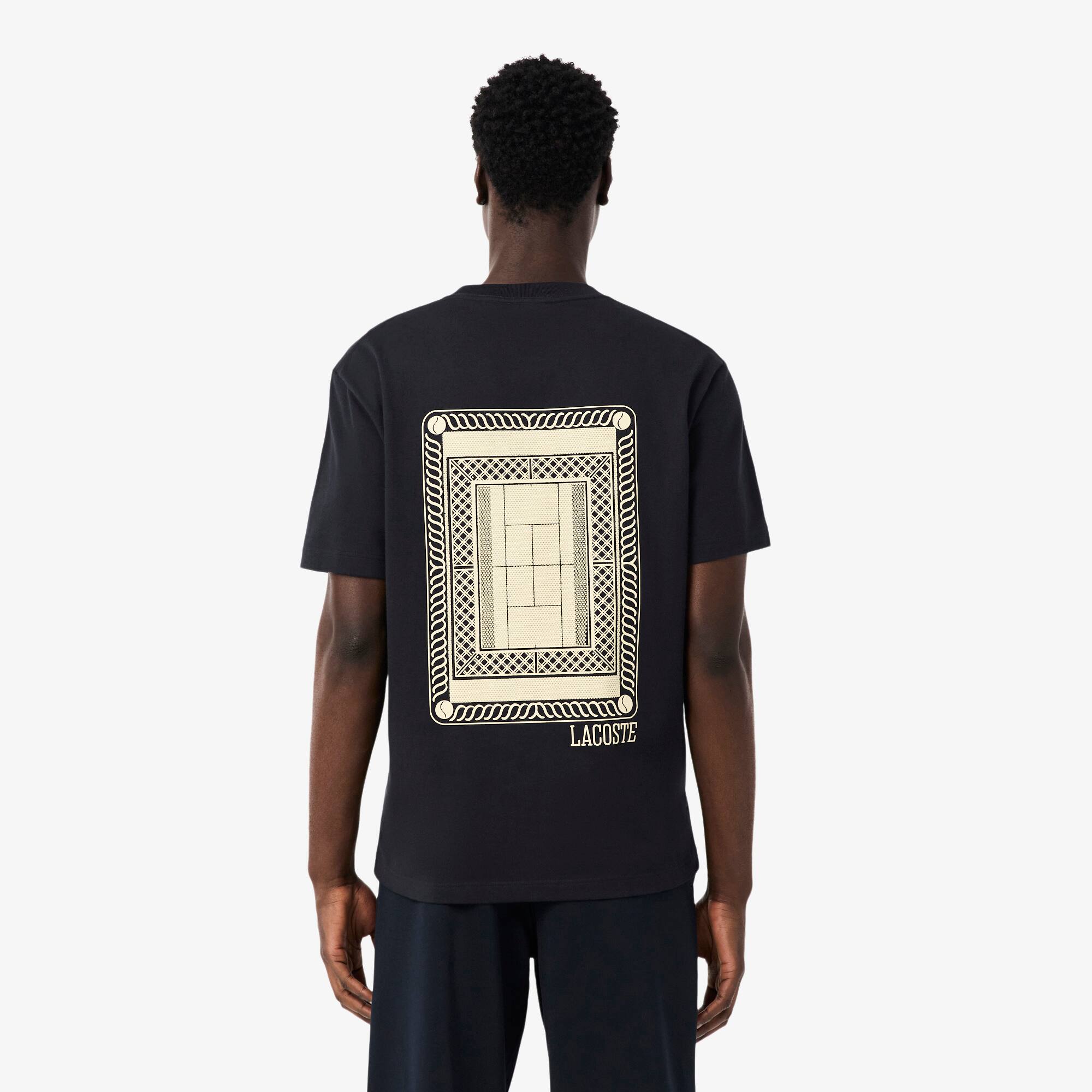 Thumbnail - Lacoste T-Shirt aus Jersey mit Print - Schwarz Size S