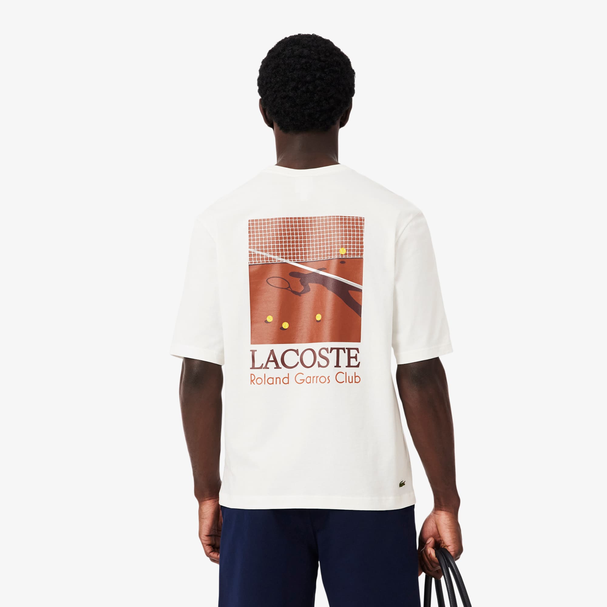 Thumbnail - Lacoste Grafisches T-Shirt Roland-Garros Edition - Weiß Size S