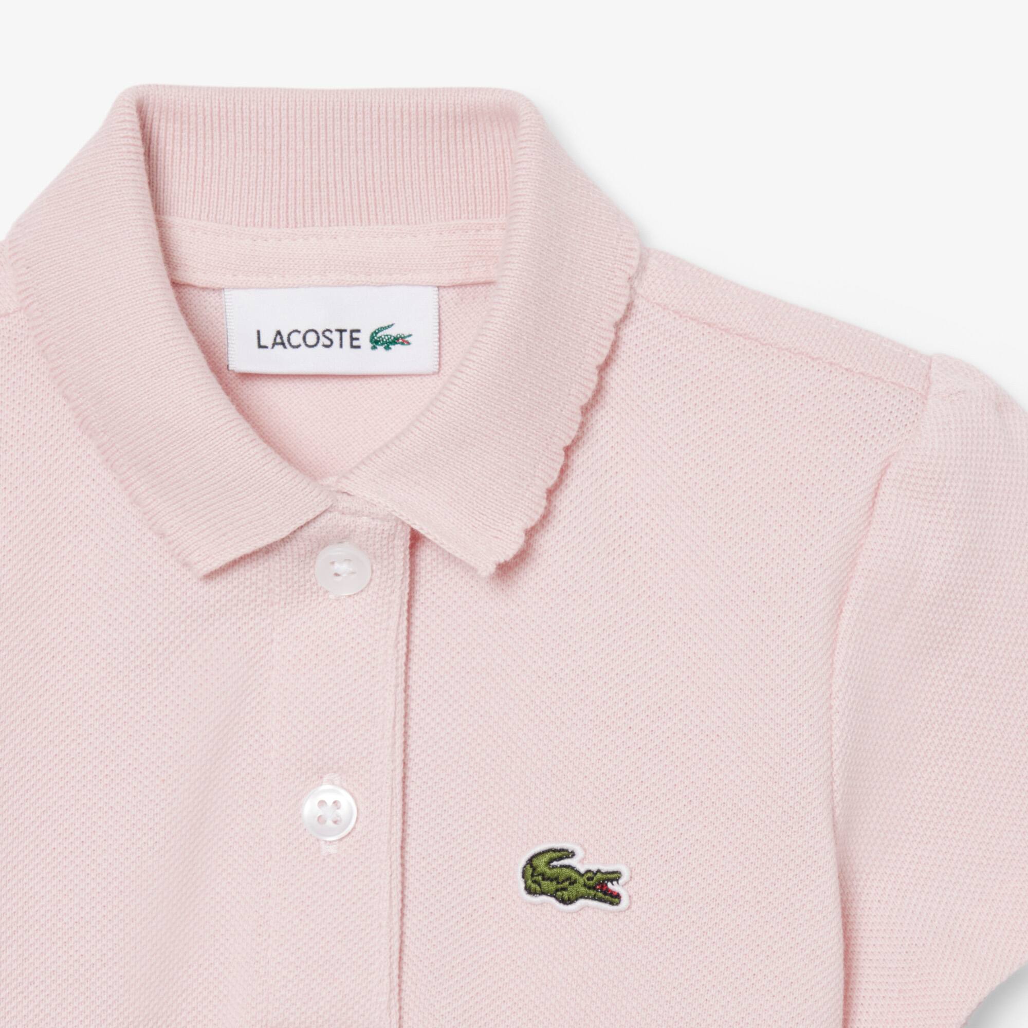 Thumbnail - Lacoste Polohemd aus Piqué mit gewelltem Kragen - Hellrosa Size 8 - 8A