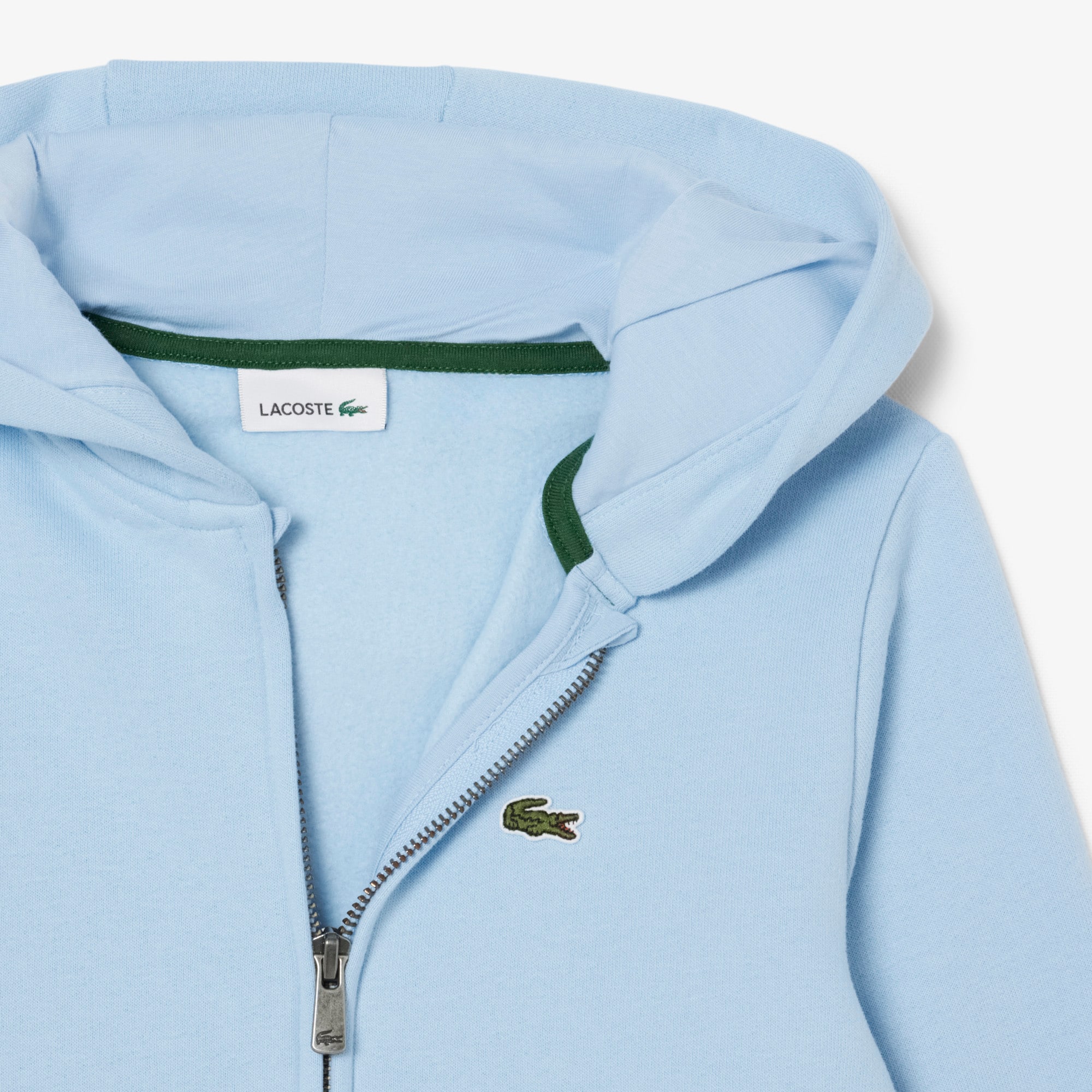 Thumbnail - Lacoste Hoodie aus Fleece mit Reißverschluss - Pastellblau Size 12 - 16A