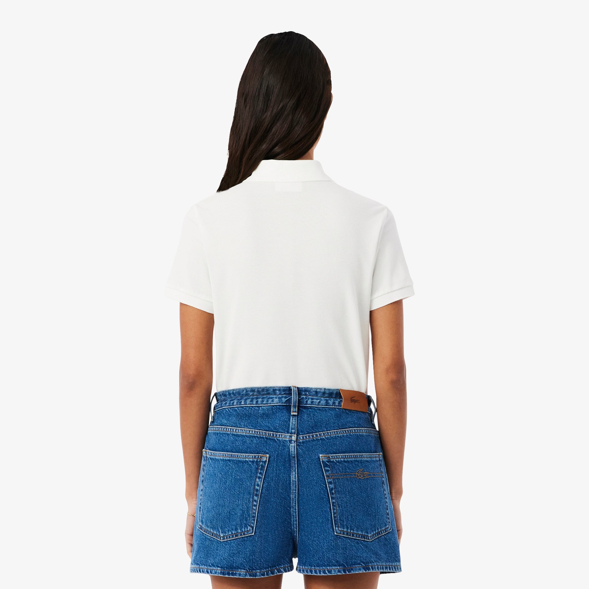 Thumbnail - Lacoste Regular Fit-Polohemd aus Mini-Piqué mit Badge - Weiß Size 44