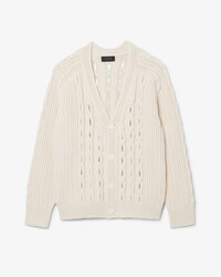 Cardigan Runway mit durchbrochenem Zopfmuster
