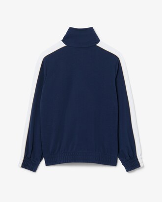 Sport-Sweatshirt aus Interlock-Piqu&eacute; mit Rei&szlig;verschluss