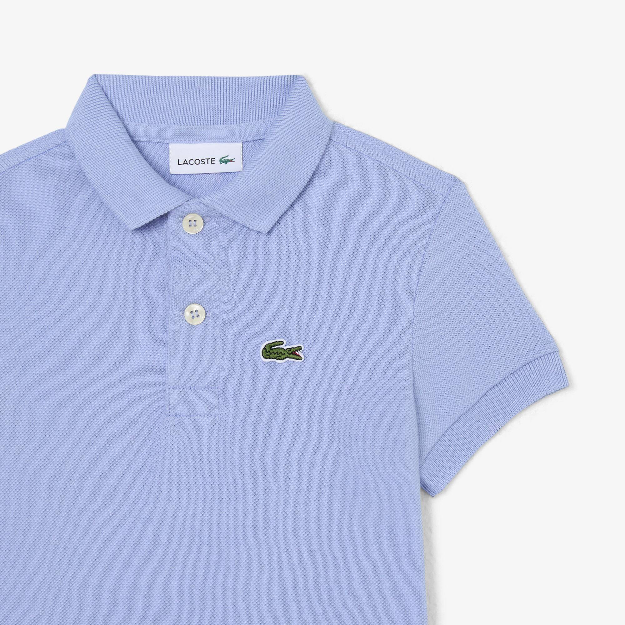 Thumbnail - Lacoste Polohemd aus Petit Piqué - Lila Size 7 - 7A