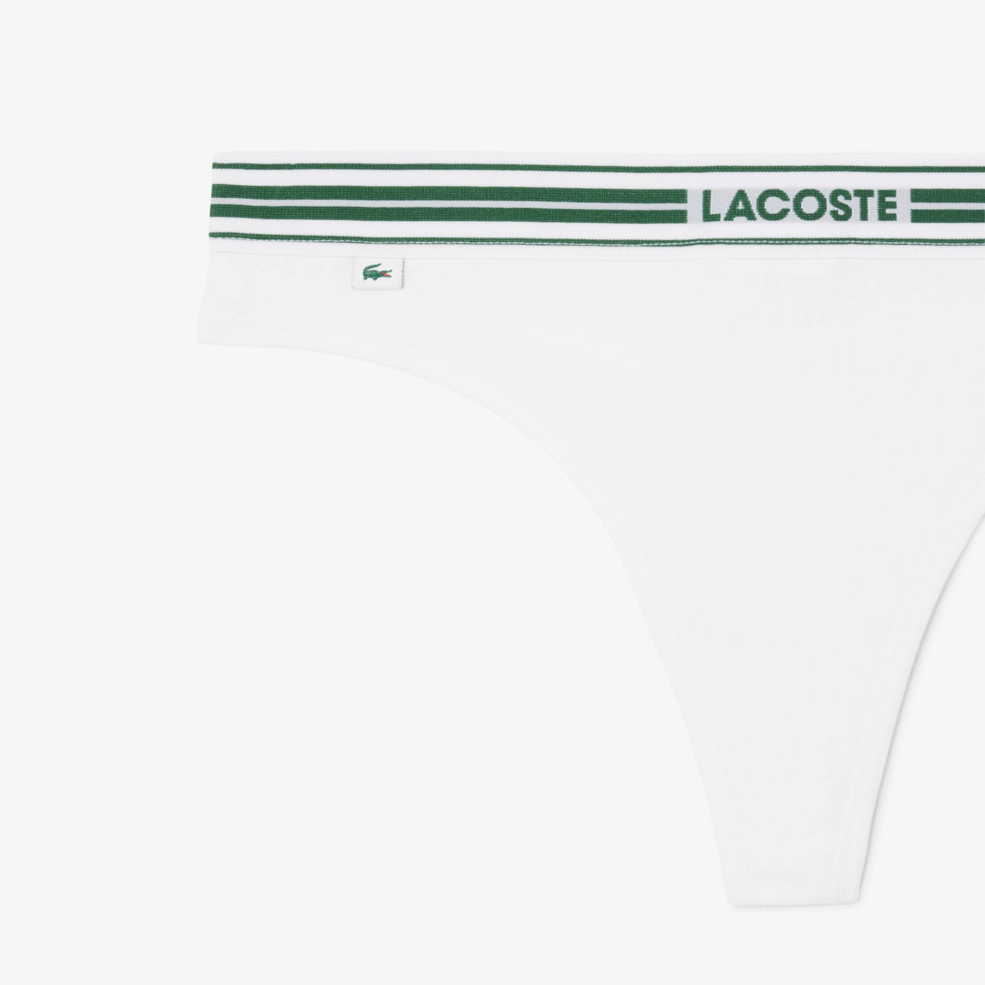 Thumbnail - Lacoste Tangas aus Stretch-Baumwolle - Weiß Size XS