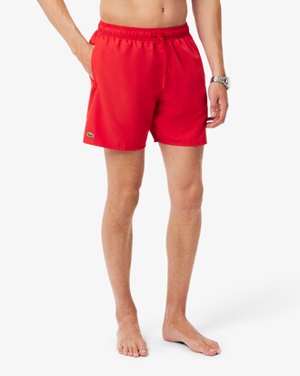 Halblange, einfarbige Badehose