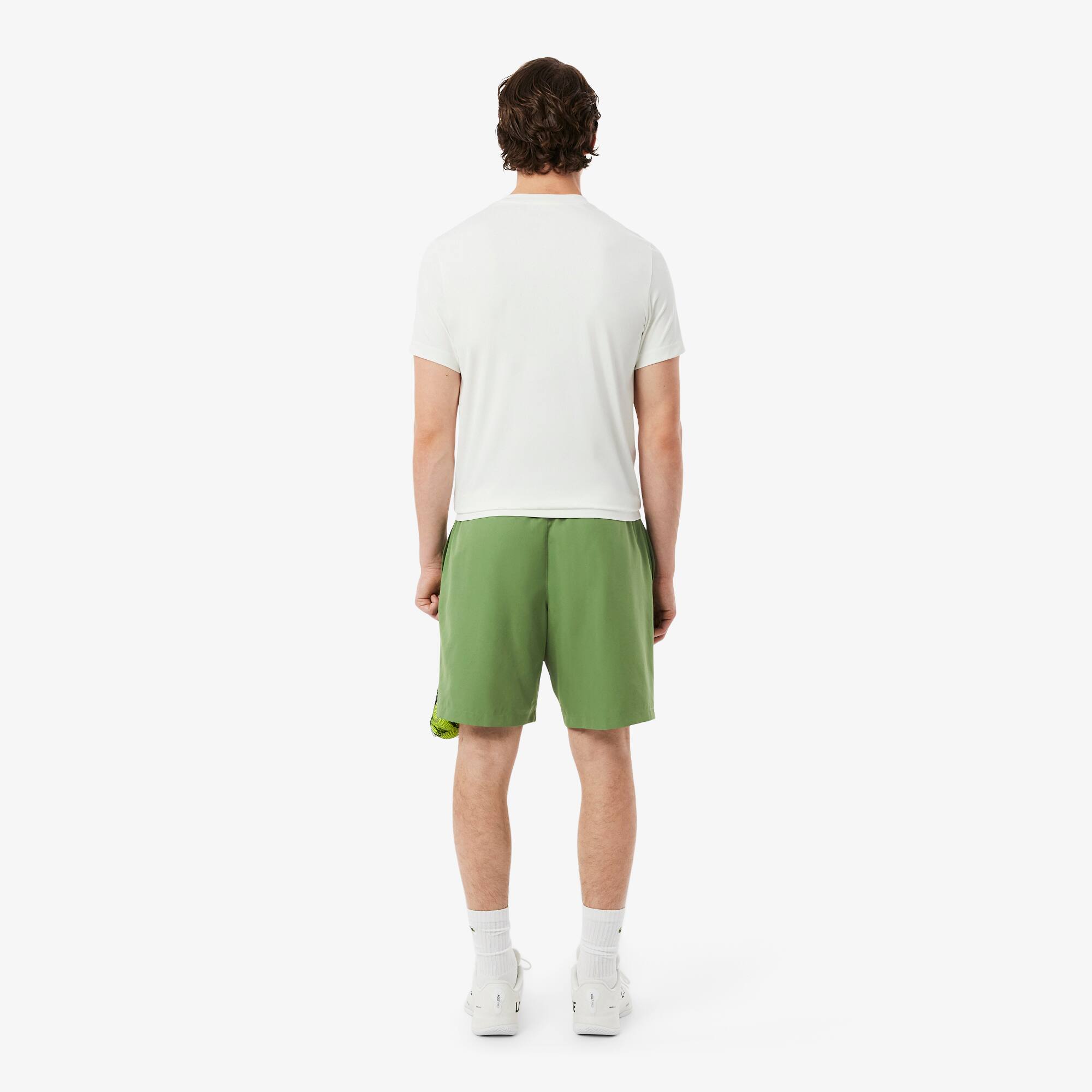 Thumbnail - Lacoste Leichte Tennisshorts aus Diamant-Taft - Grün Size 3XL