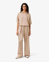 Oversized-Hose aus Stretch-Satin