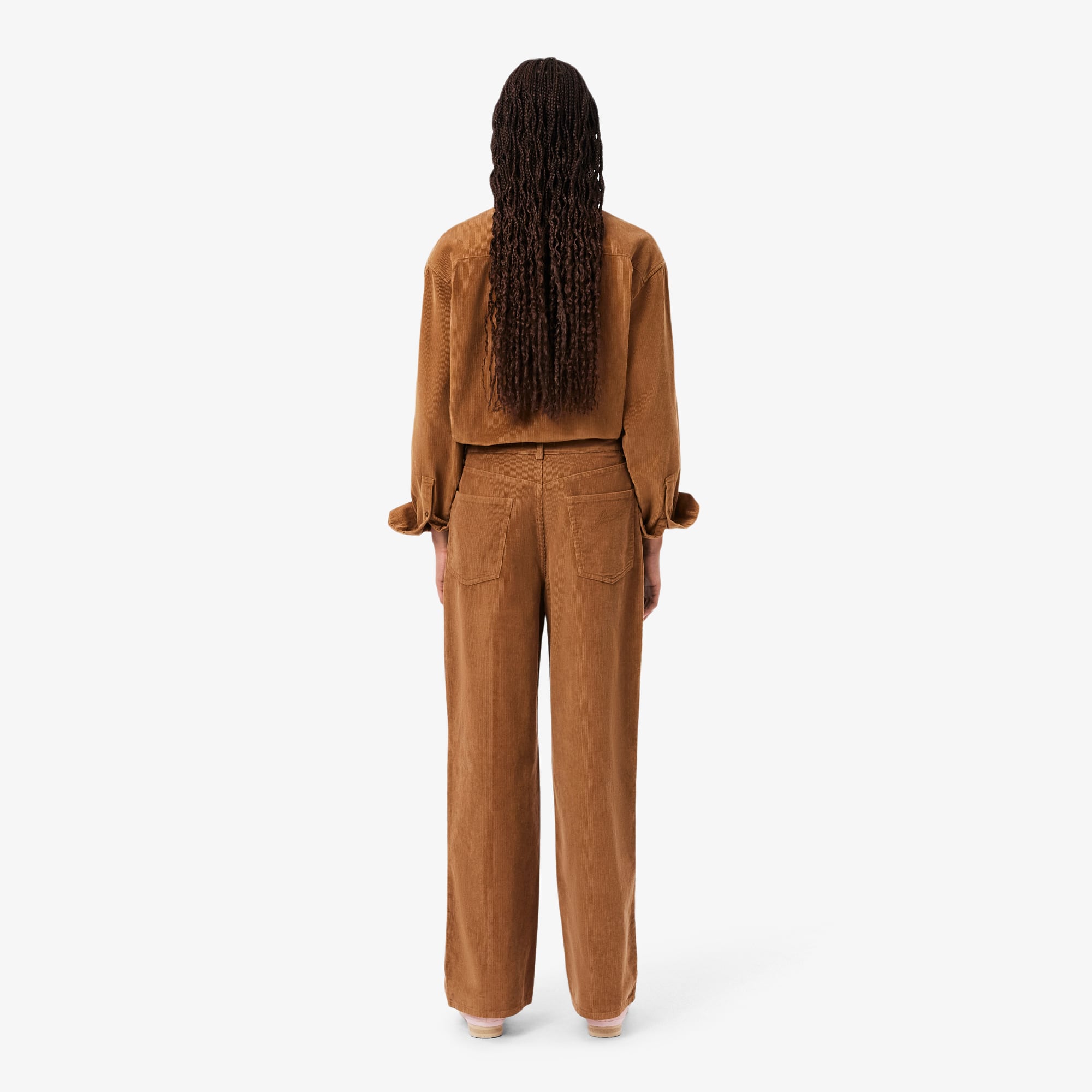 Thumbnail - Lacoste Weite Hose aus Cord - Braun Size 40