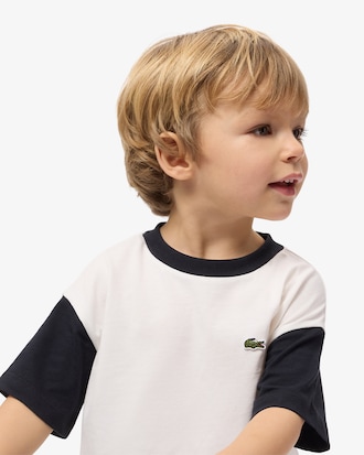 T-Shirt aus Baumwolle mit kontrastierender Einfassung