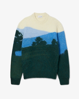 Pullover aus Alpakawolle mit Landschaftsmotiv